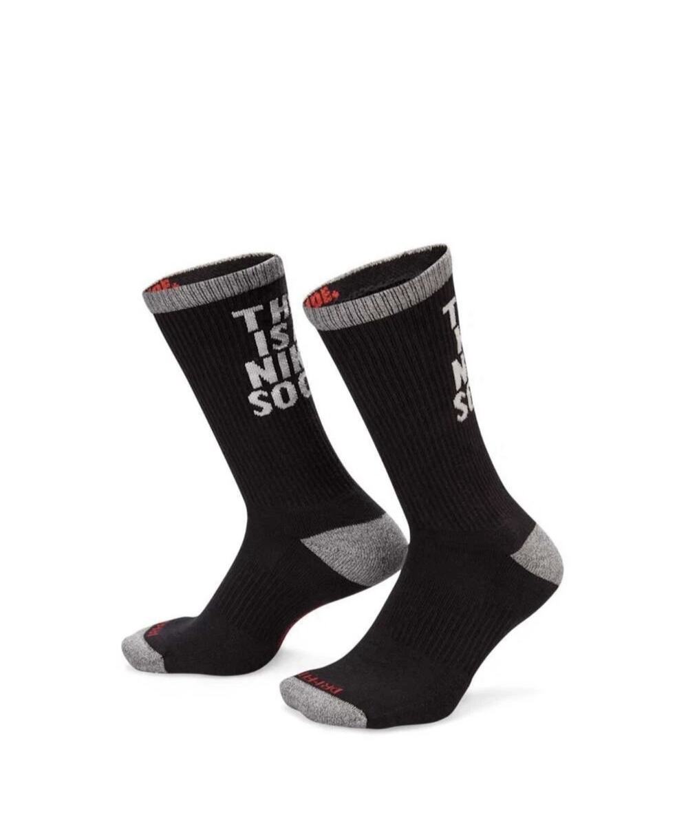 Nike Everyday Plus Cushioned Crew Socks - FB3272 010 - Blk - Mens Large